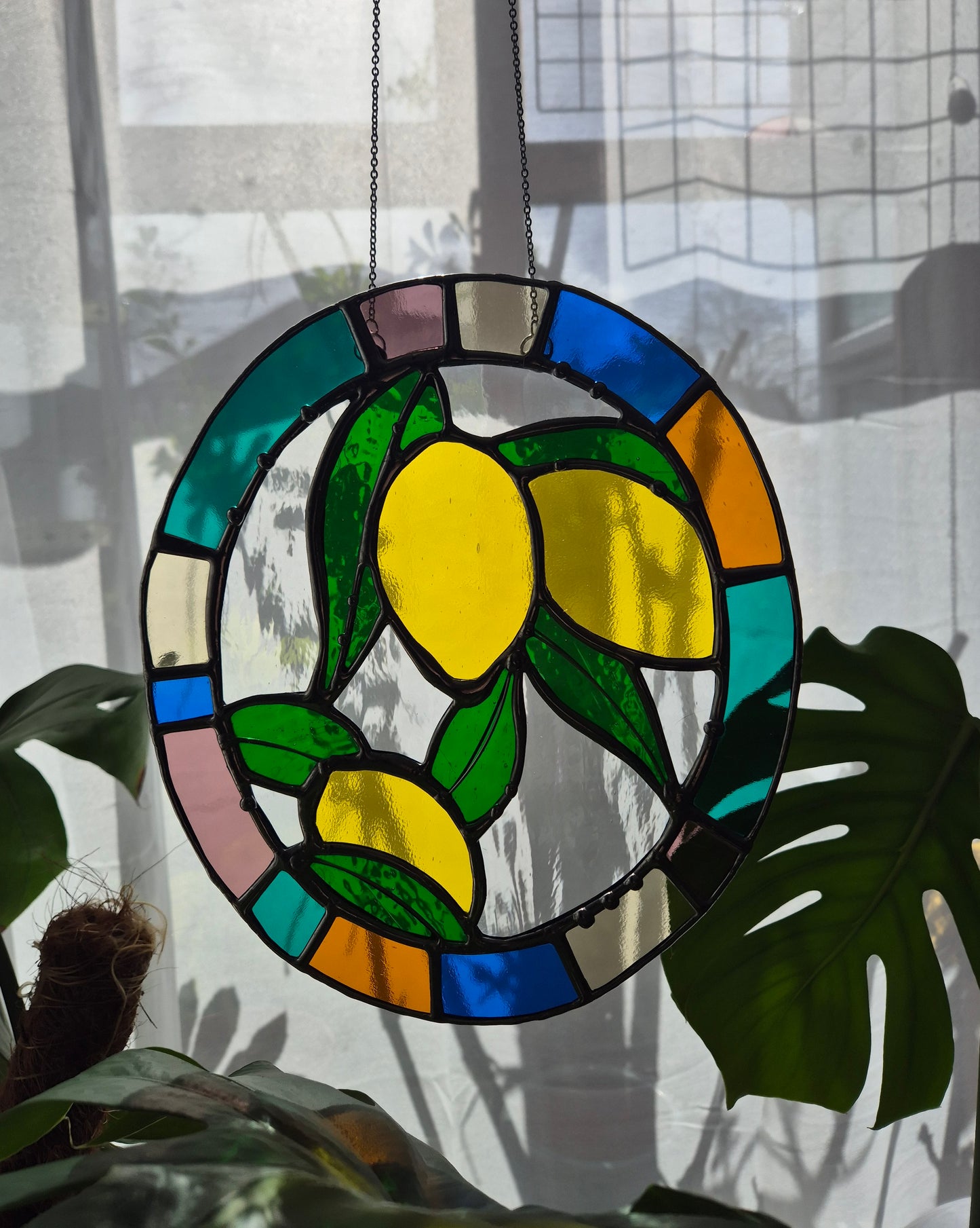 Lemon Hanging Oval Panel