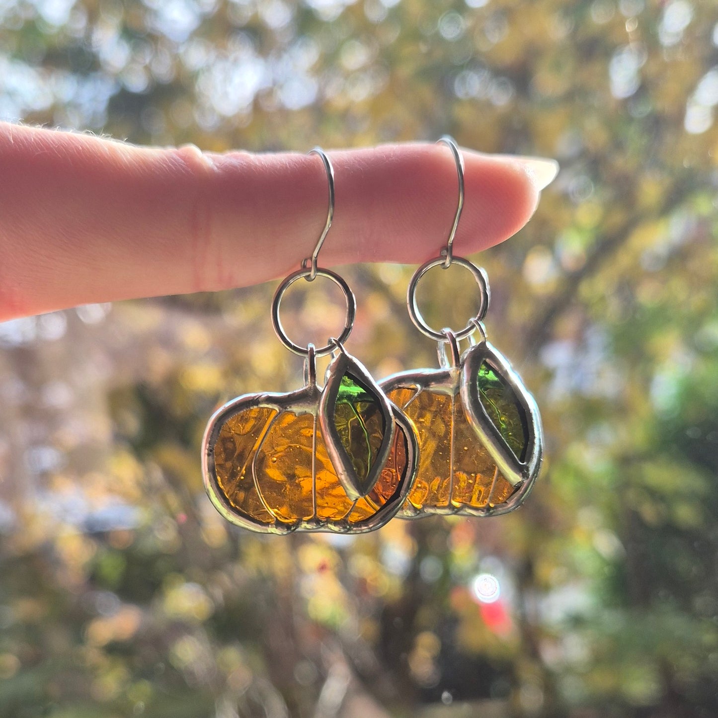 Pumpkin Leaf Earrings