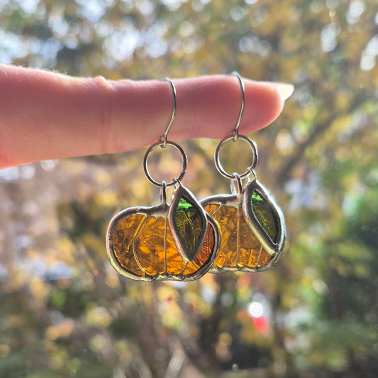 Pumpkin Leaf Earrings
