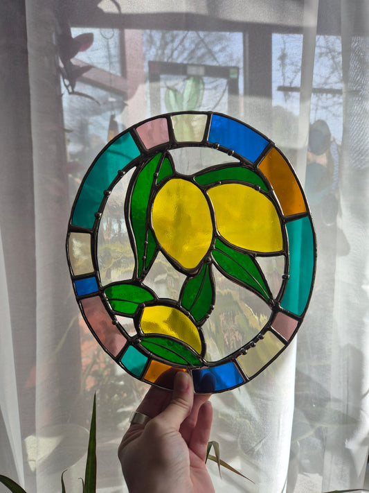 Lemon Hanging Oval Panel