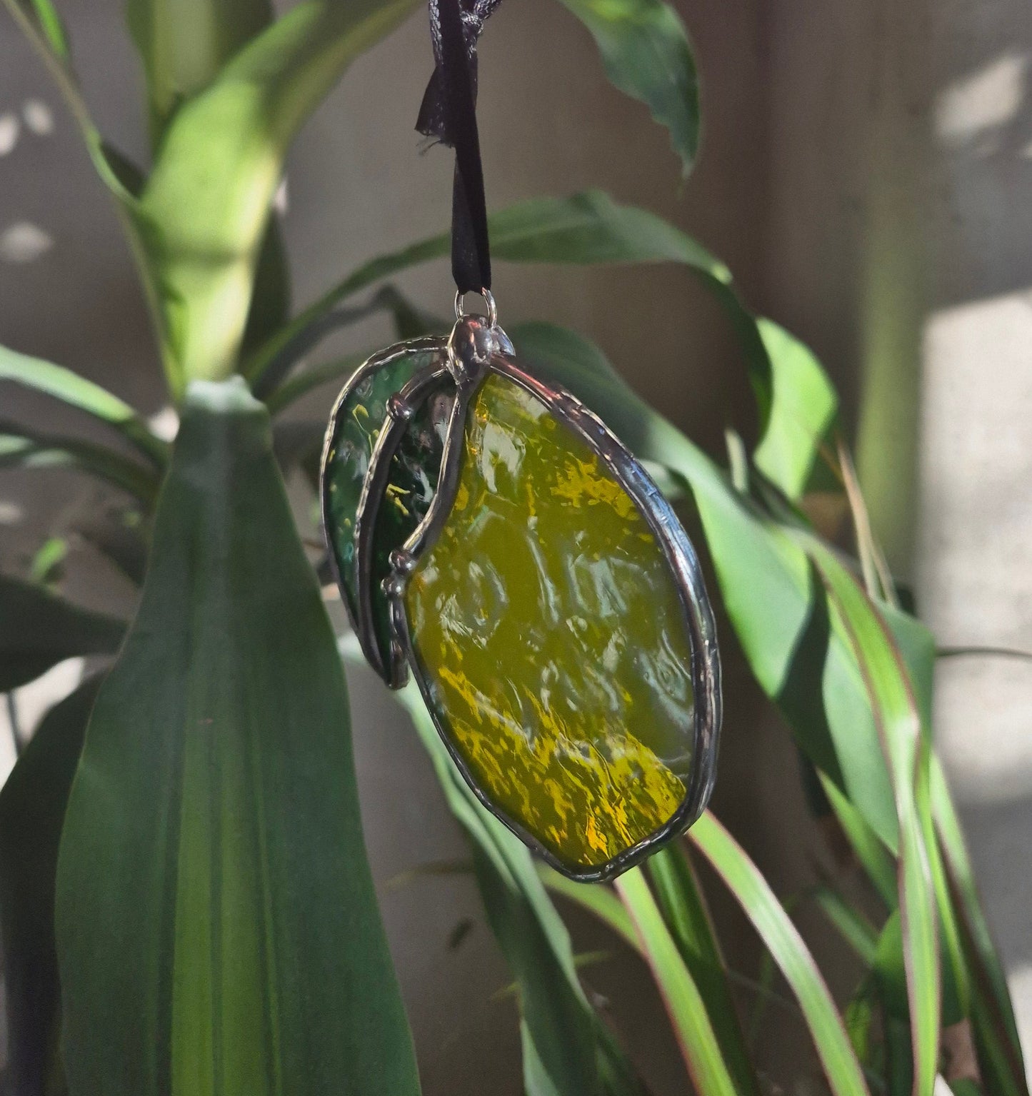 Lemon Stained Glass Hanging - Small