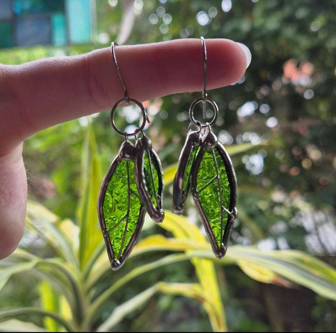 Double Leaf Earrings