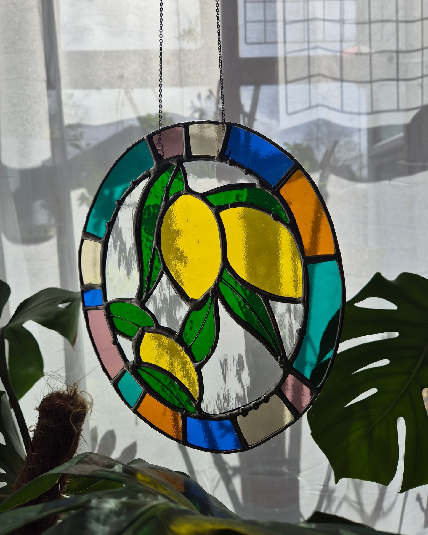 Lemon Hanging Oval Panel