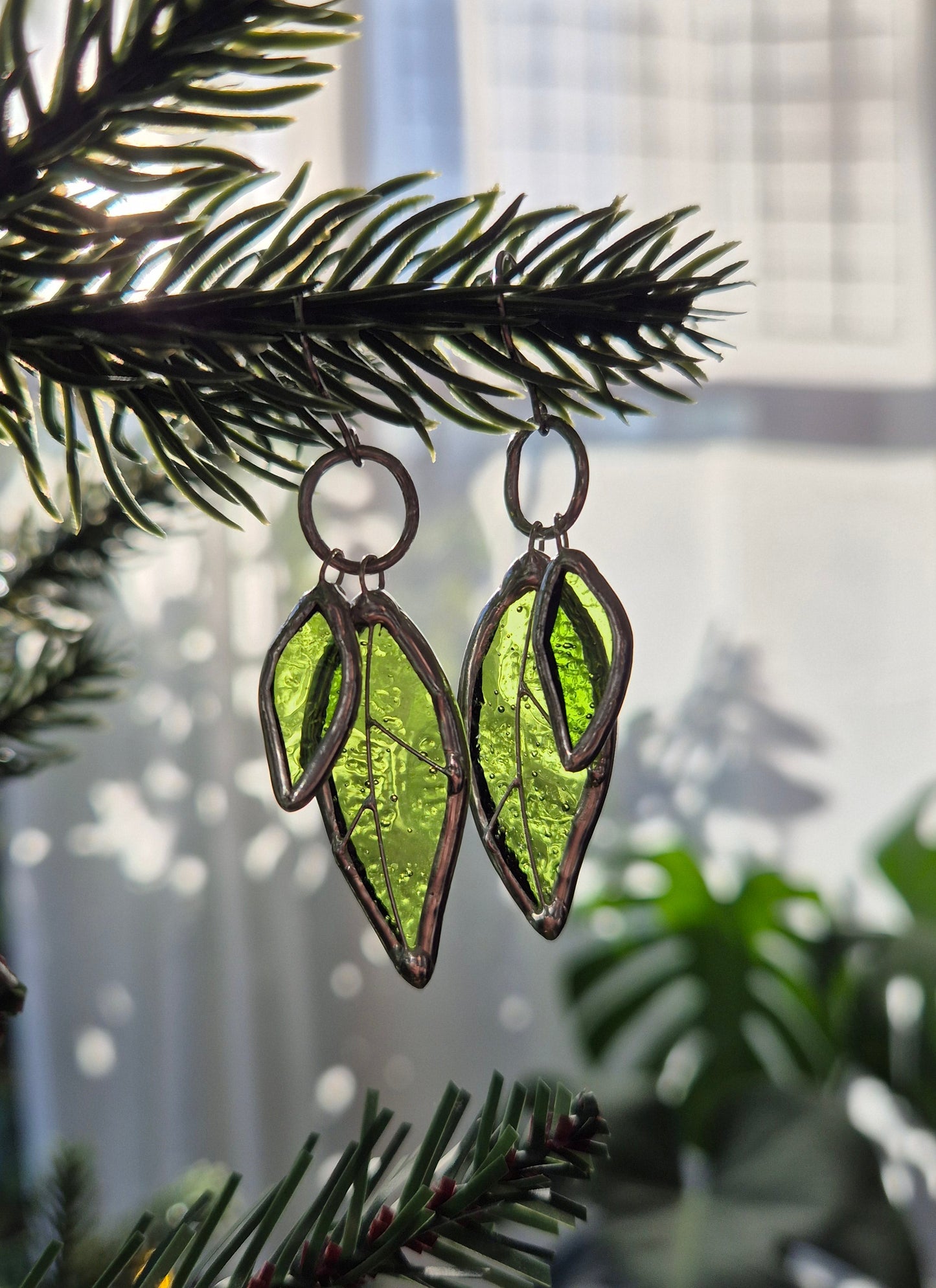Double Leaf Earrings