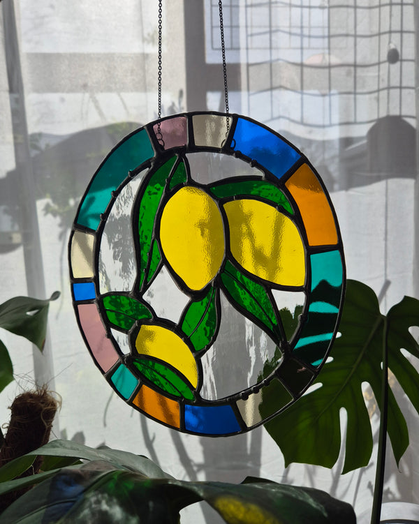 Lemon Hanging Oval Panel